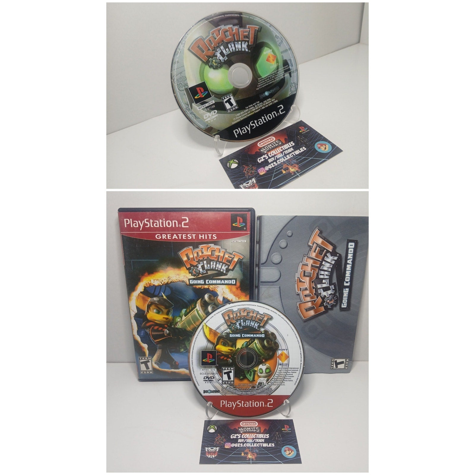 RATCHET & CLANK + GOING COMMANDO LOT SONY PS2 TESTED WORKING