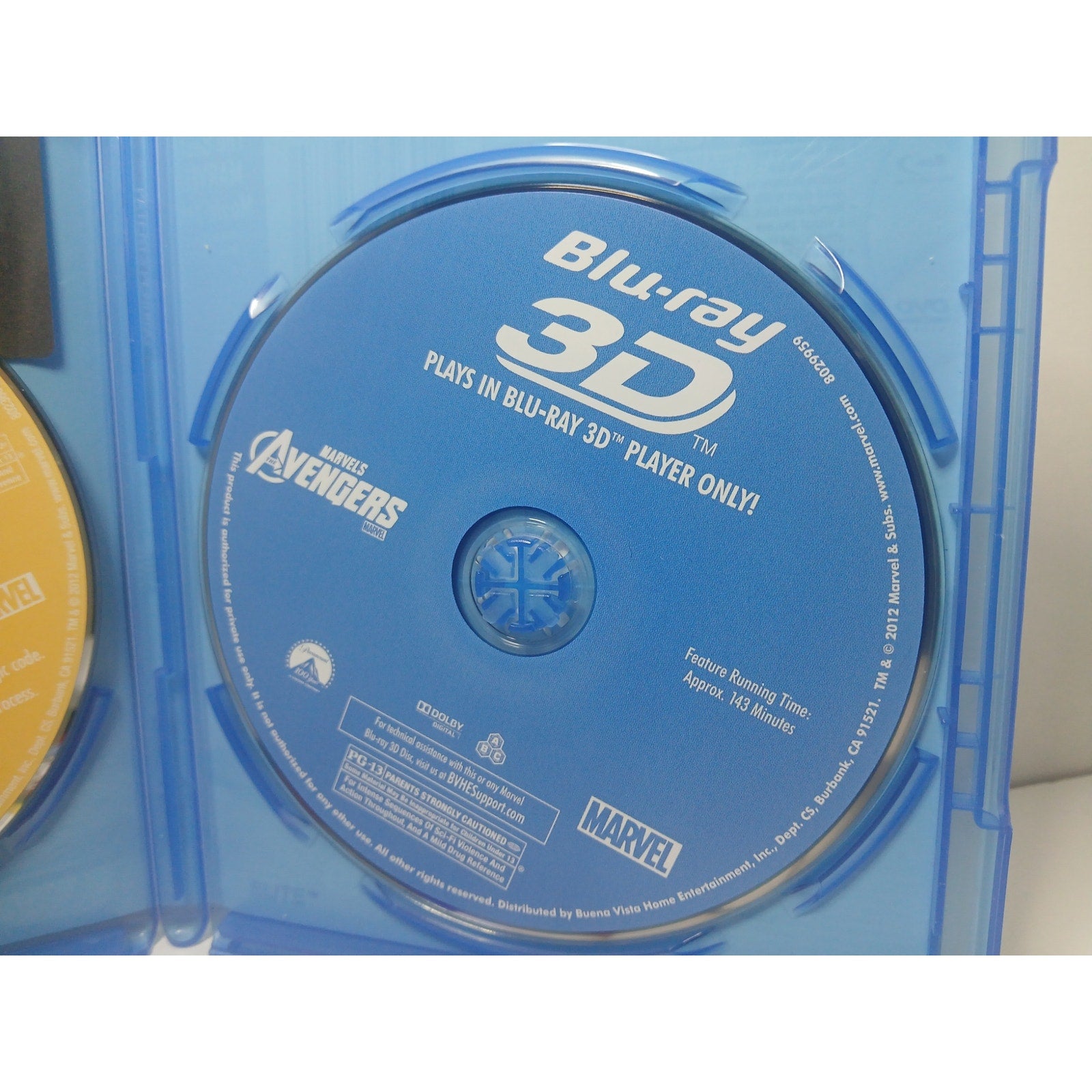 MARVEL AVENGERS 3D/BLU RAY/DVD/MUSIC MOVIE CLEANED* TESTED WORKING