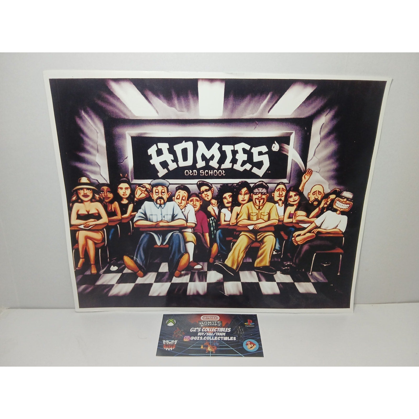 OLD SCHOOL OG HOMIES PRINT ORIGINAL 11X8.5