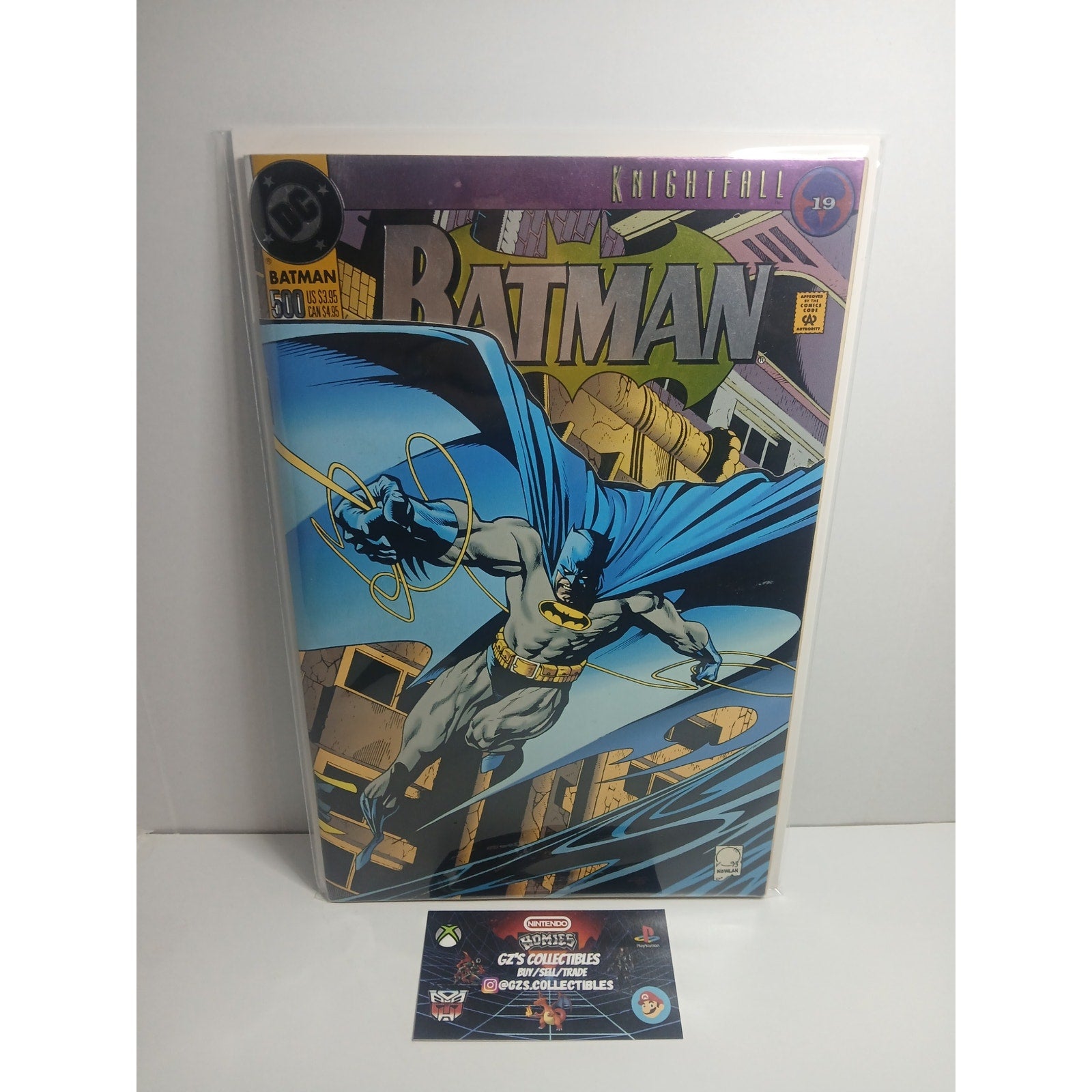 BATMAN #500 KNIGHT FALL 1993 FOIL DC COMICS NEW BAG/BOARD