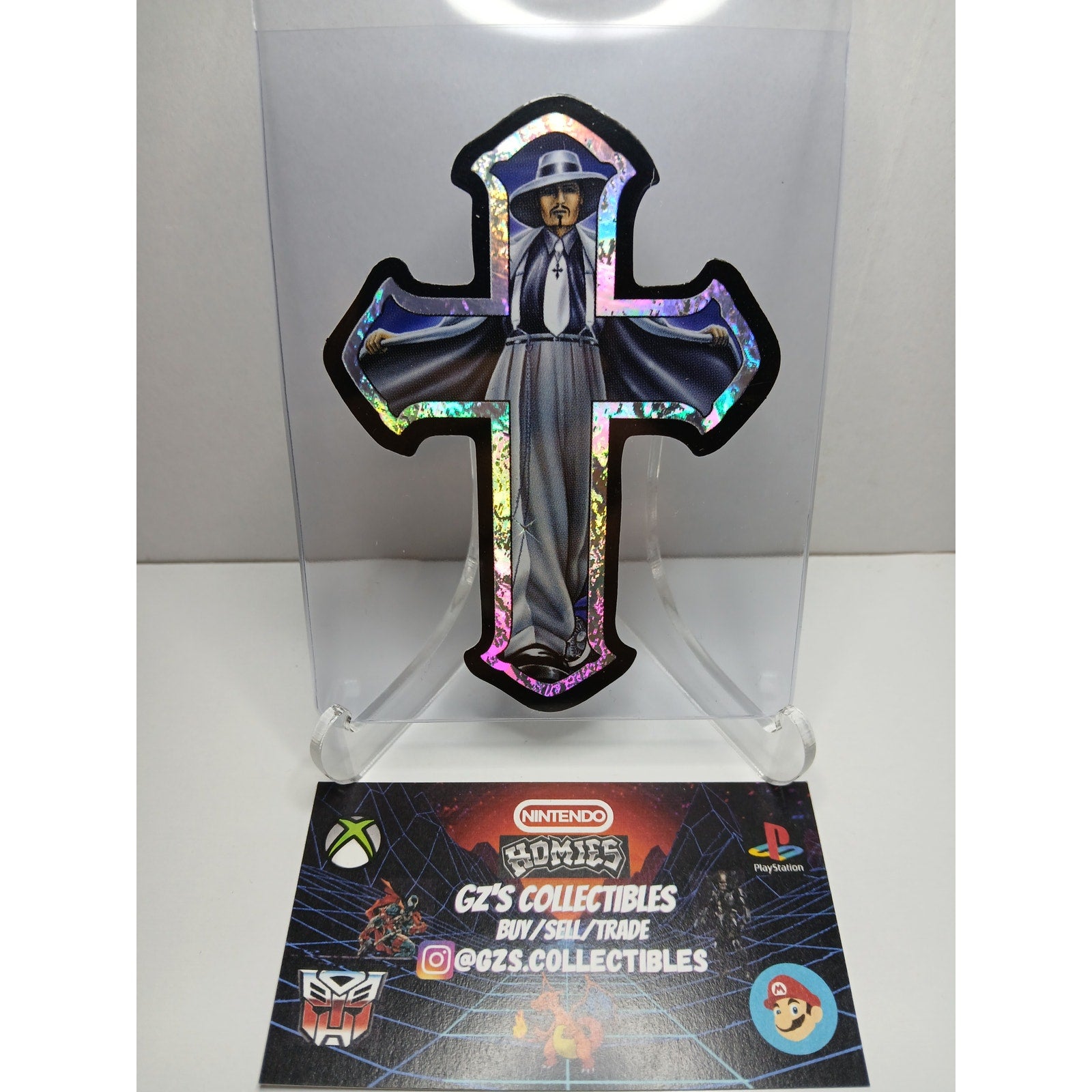 VINTAGE 2001 CROSS HOMIES GONZALES GRAPHICS HOLOGRAPHIC STICKER DECAL