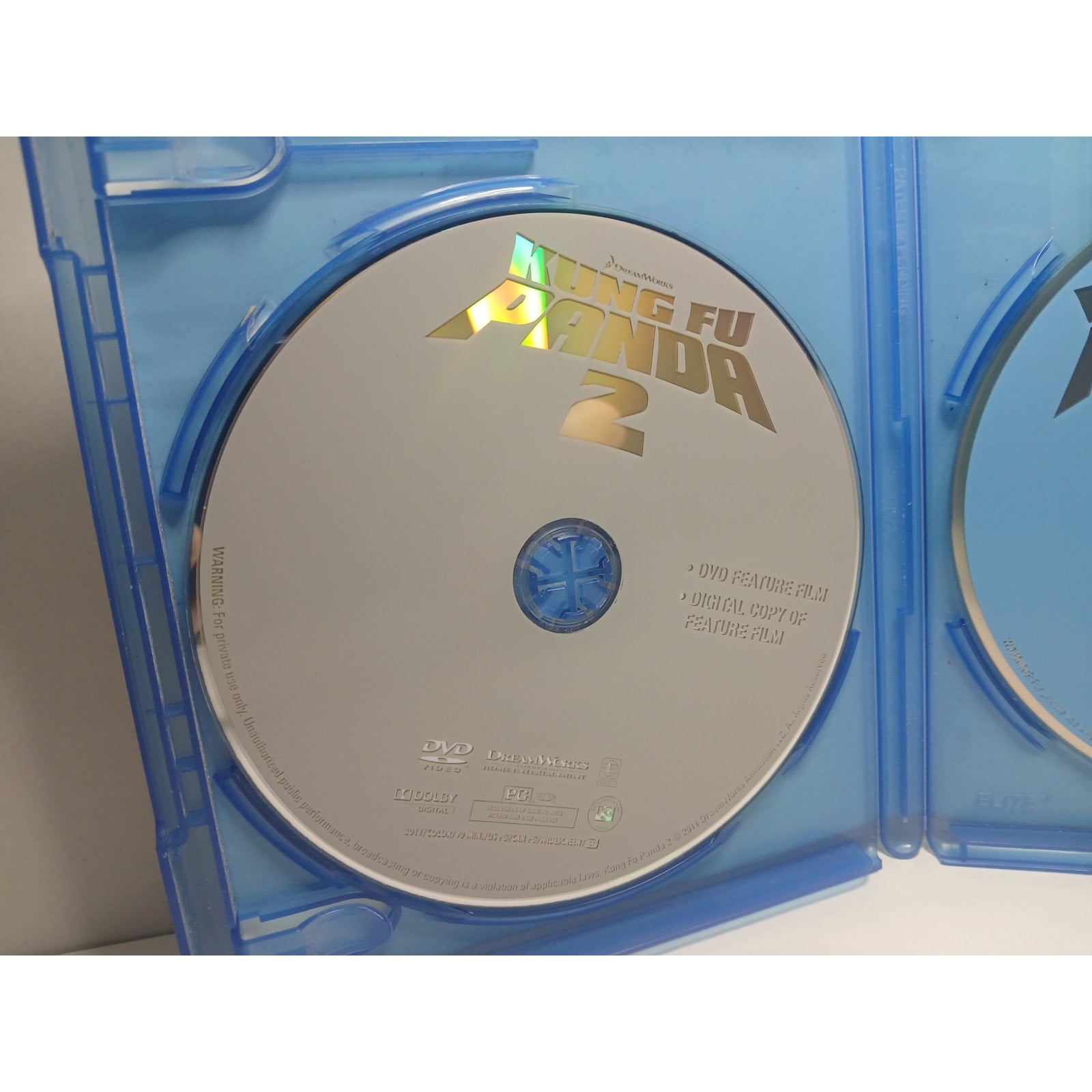 KUNG FU PANDA 2 BLU RAY/DVD MOVIE (NO CODE) CLEANED* TESTED WORKING