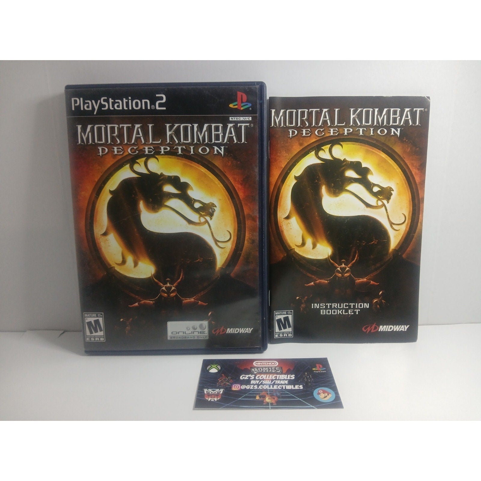 ✅ SONY PS2 MORTAL KOMBAT DECEPTION BLACK LABEL CIB TESTED WORKING MINT