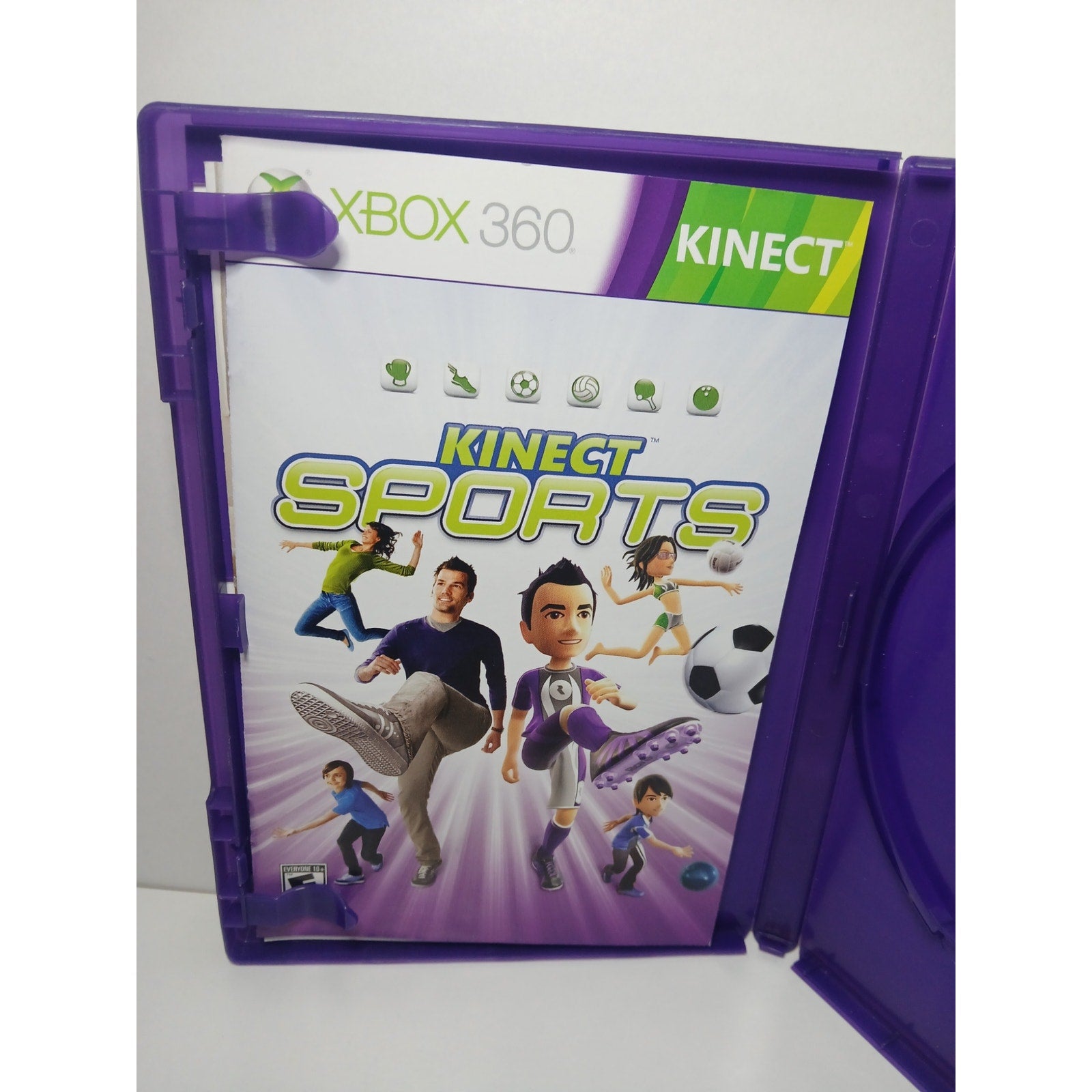 KINECT SPORTS CASE & MANUAL XBOX 360 GAME TESTED WORKING
