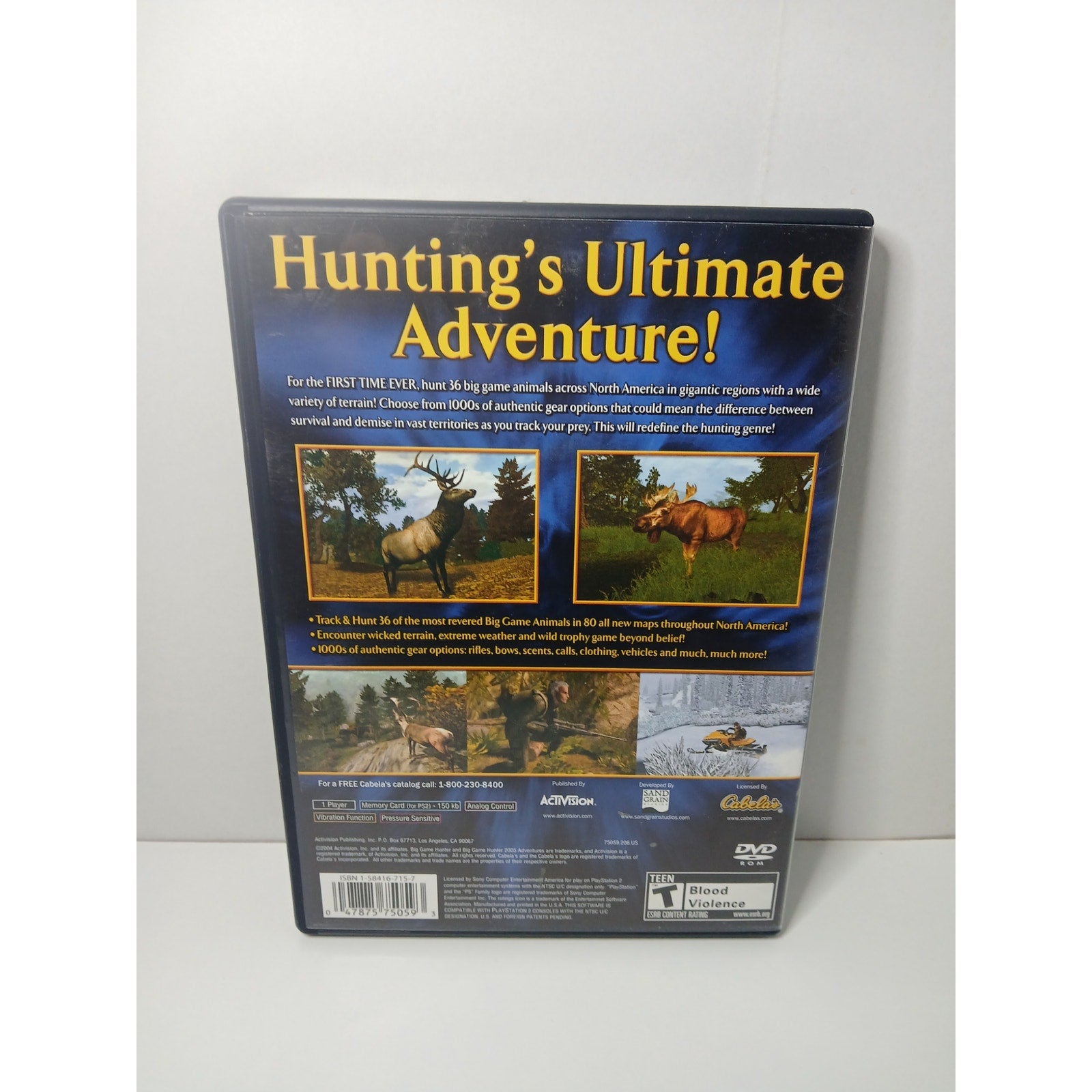 CABELA'S BIG GAME HUNTER 2005 BLACK LABEL CIB SONY PS2 TESTED WORKING