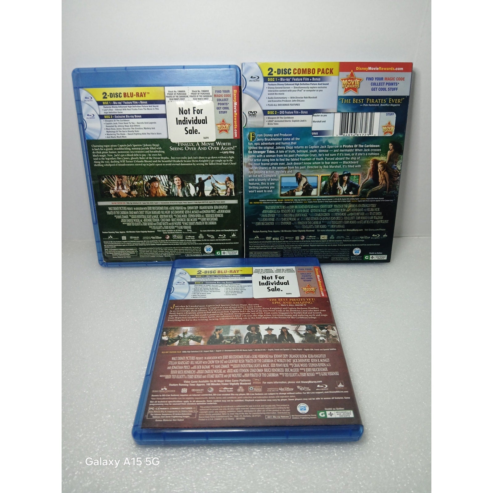 PIRATES OF THE CARIBBEAN DEAD MAN'S STRANGER TIDES WORLDS END BLU RAY TESTED