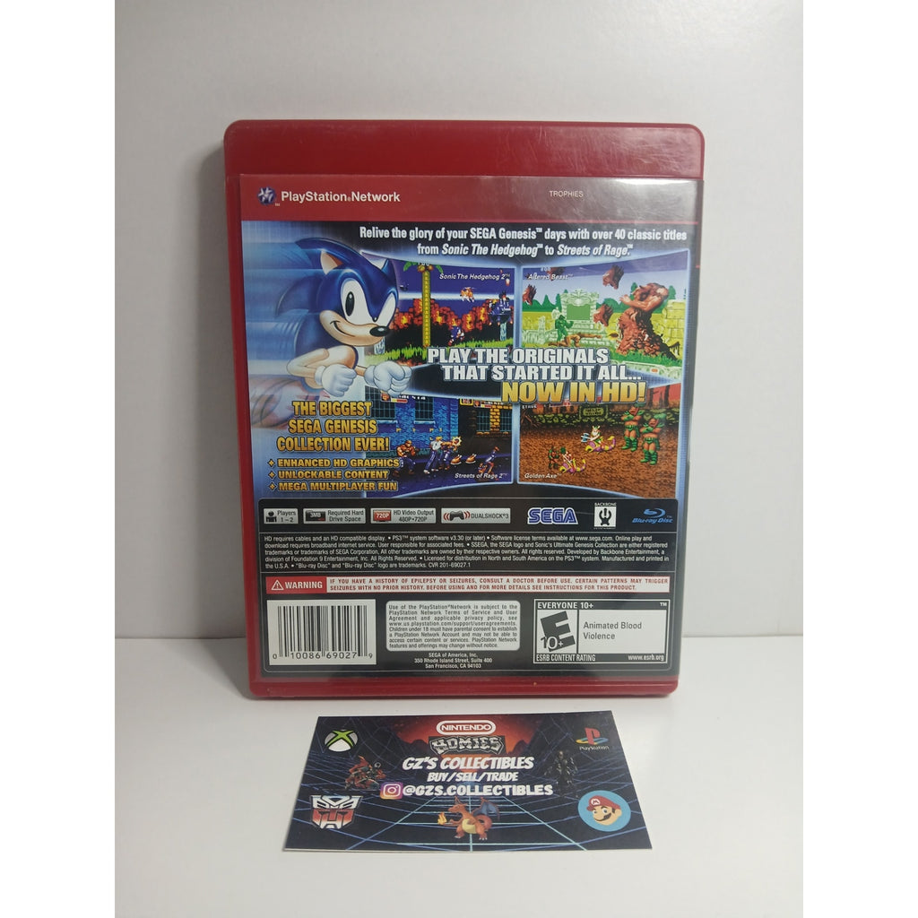SONY PS3 SONIC ULTIMATE GENESIS COLLECTION GAME CIB TESTED WORKING