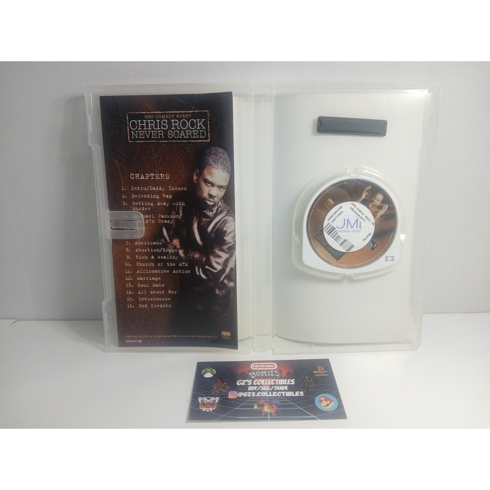 ✅ SONY PSP CHRIS ROCK NEVER SCARED CIB UMD MOVIE TESTED WORKING MINT