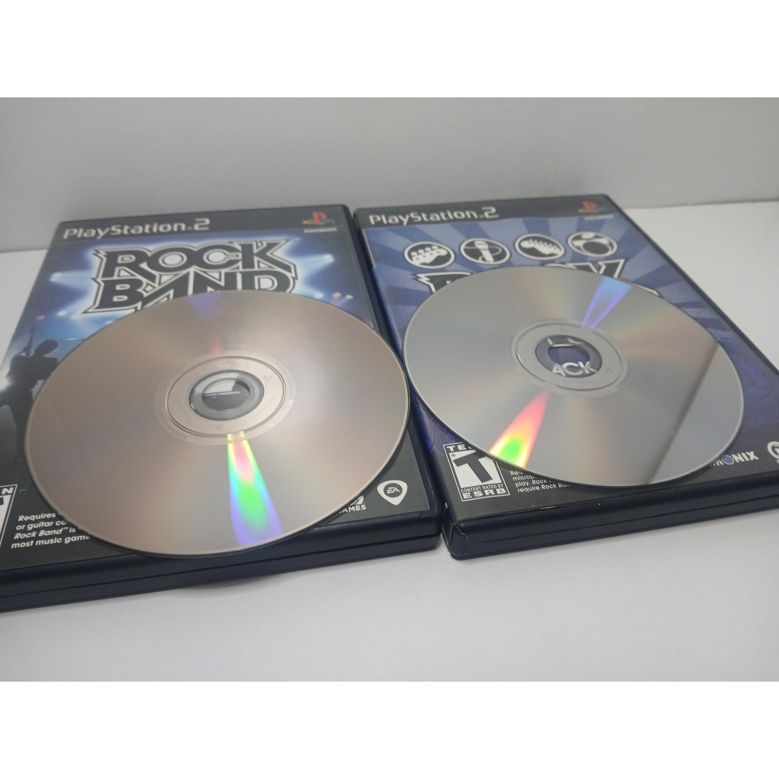 ROCK BAND & ROCK BAND TRACK PACK CIB W/ MICROPHONE SONY PS2 TESTED WORKING