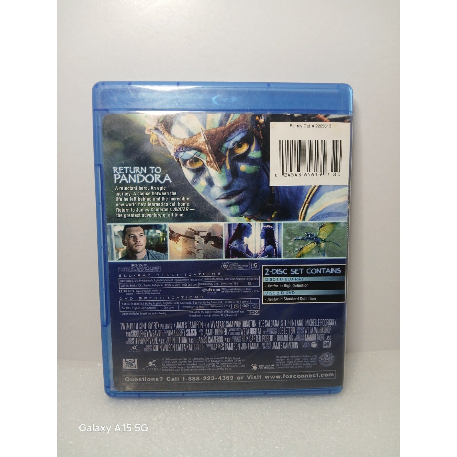 JAMES CAMERON AVATAR CIB BLU RAY/DVD MOVIE CLEANED TESTED WORKING