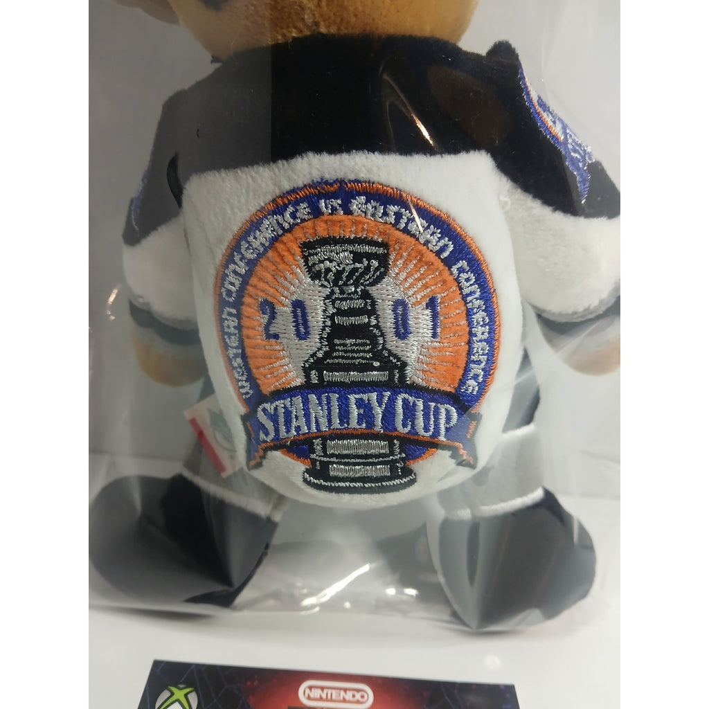2001 CO AVALANCHE STANLEY CUP ICE BEANS TEDDY BEAR SIGNED BY PATRICK ROY #33