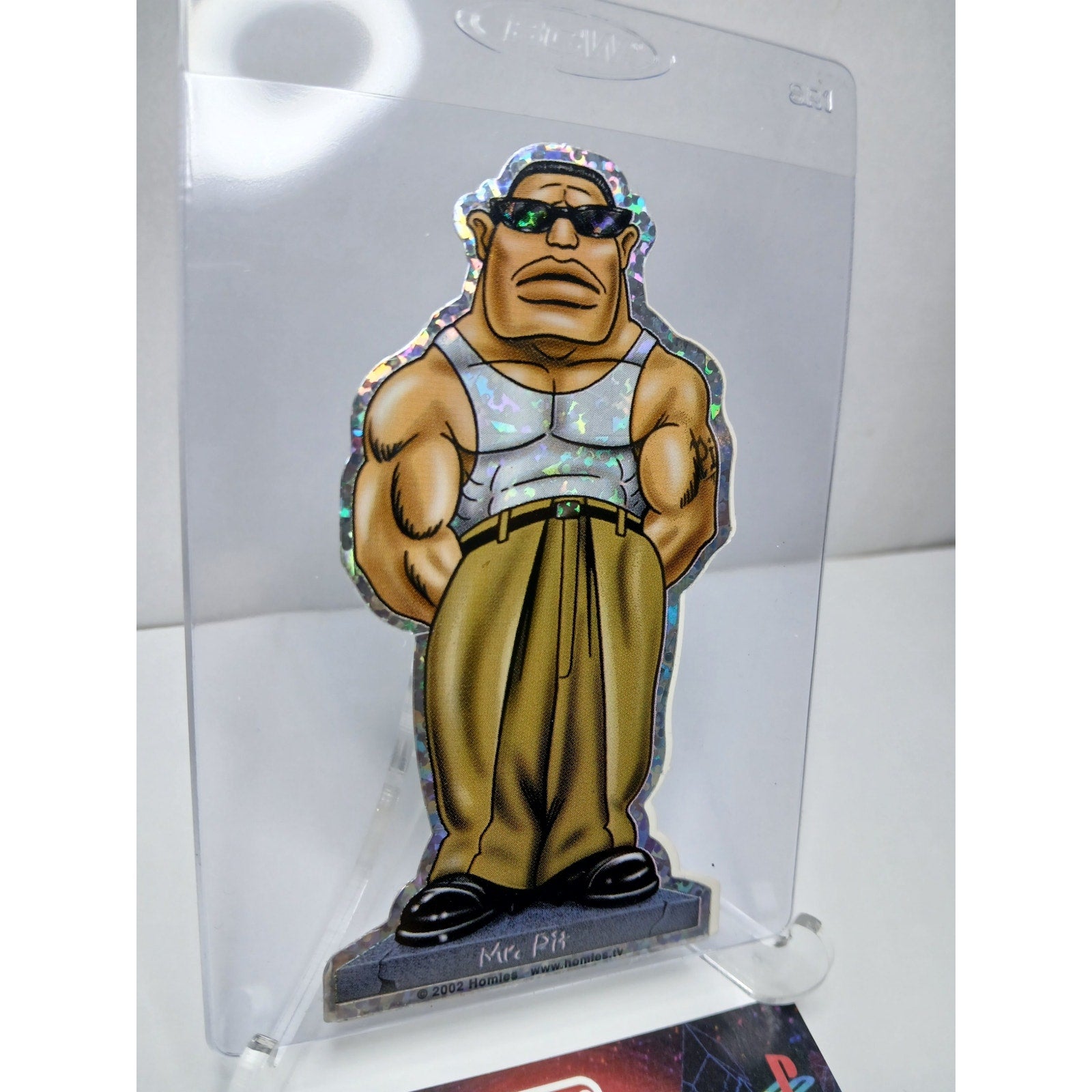 VINTAGE 2002 MR PIT DIECUT HOMIES GONZALES GRAPHICS HOLOGRAPHIC STICKER
