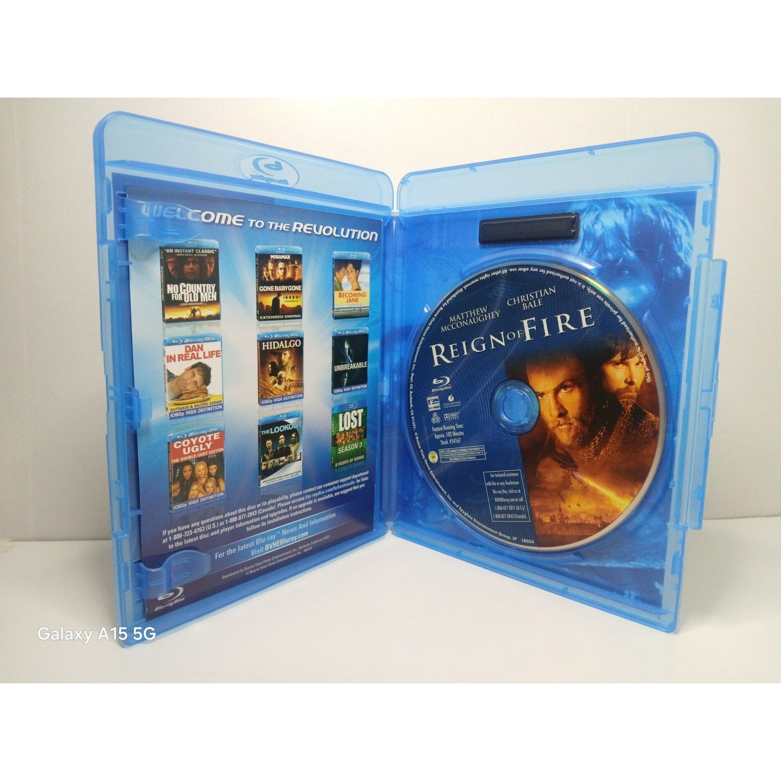 REIGN OF FlRE MCCONAUGHEY BALE BLU RAY MOVIE CLEANED* TESTED WORKING