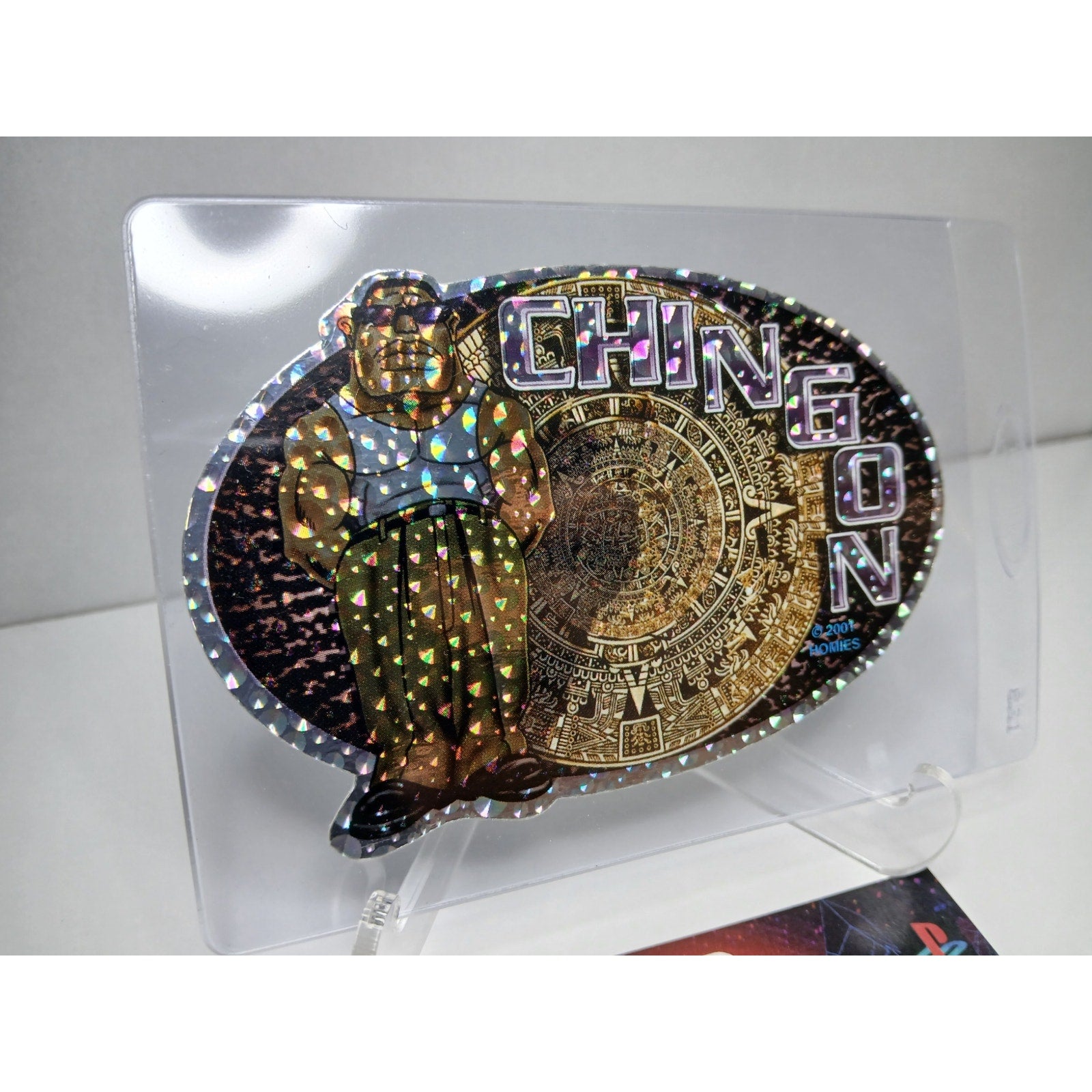 VINTAGE 2001 CHINGON OVALS HOMIES GONZALES GRAPHICS HOLOGRAPHIC STICKER