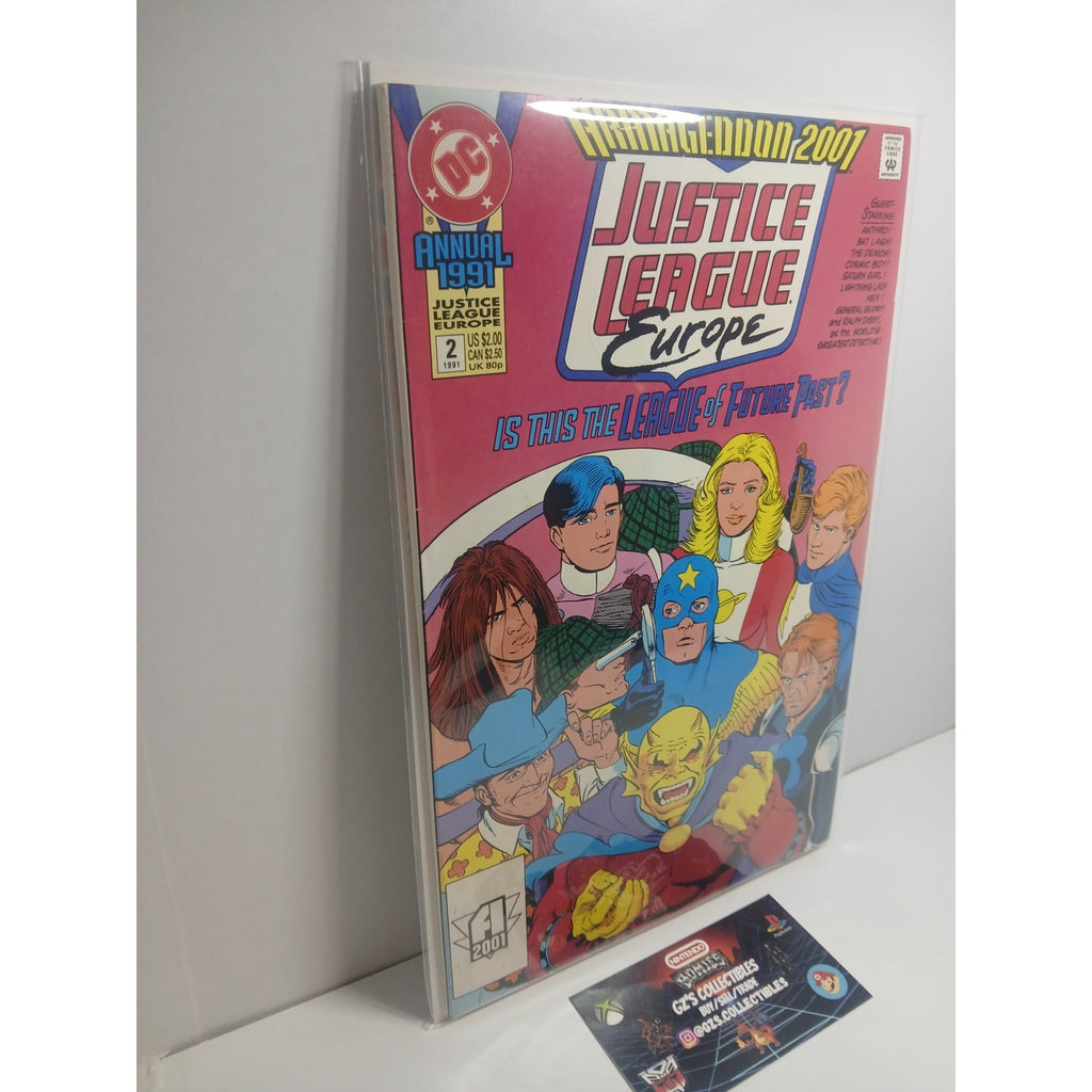 JUSTICE LEAGUE EUROPE ANNUAL #2 1991 DC COMICS NEW BAG/BOARD