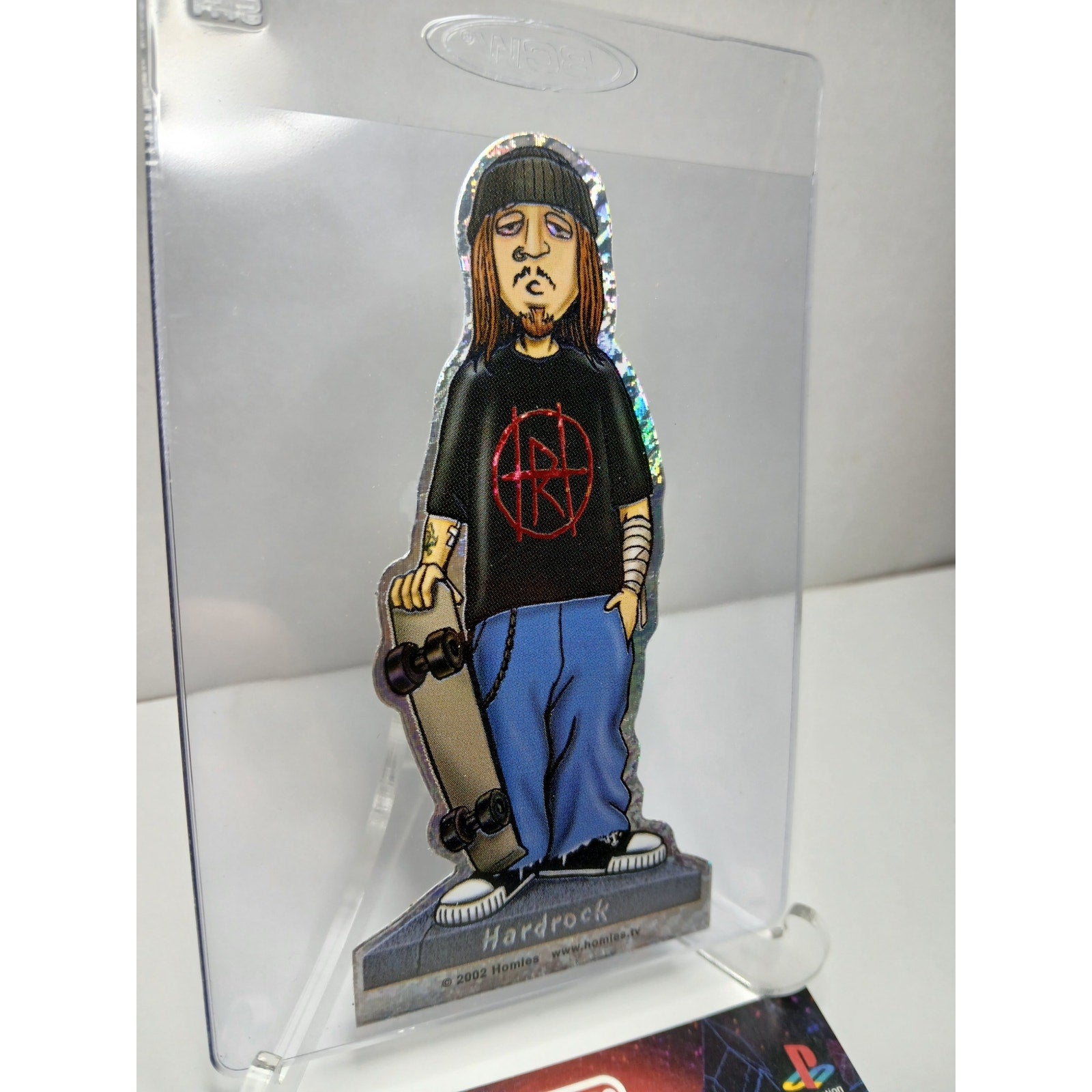 VINTAGE 2002 HARD ROCK DIECUT HOMIES GONZALES GRAPHICS HOLOGRAPHIC STICKER