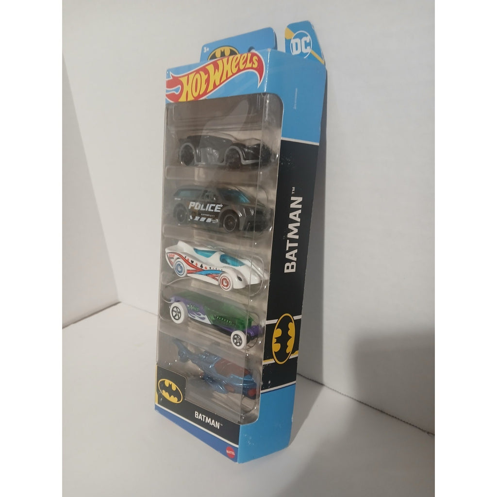 Hot Wheels Batman 5 PK HTV44 DC Comics Batmobile Helicopter 1:64 Diecast Car New