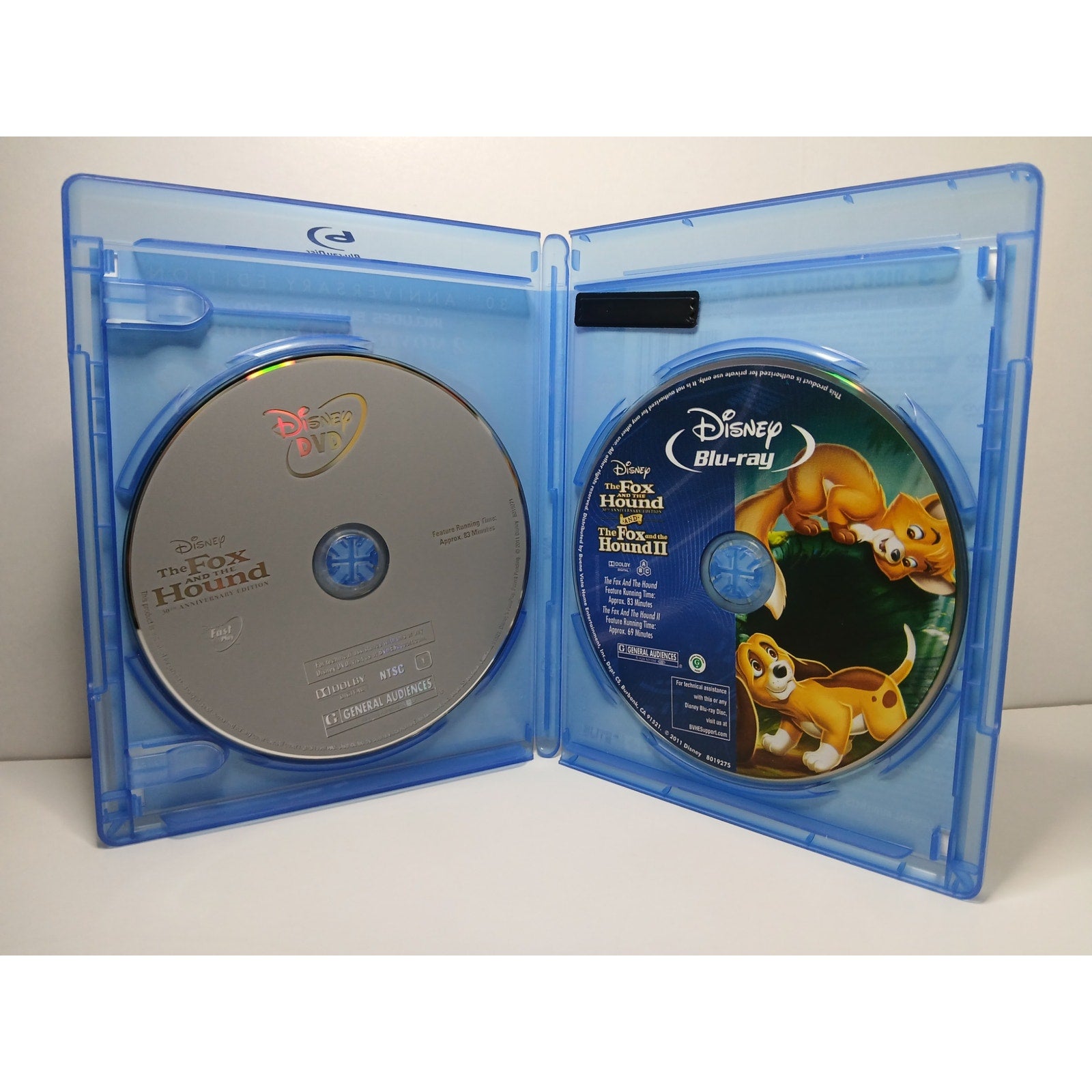 DISNEY THE FOX AND THE HOUND 1+2 BLU RAY/DVD MOVIES CLEANED* TESTED WORKING