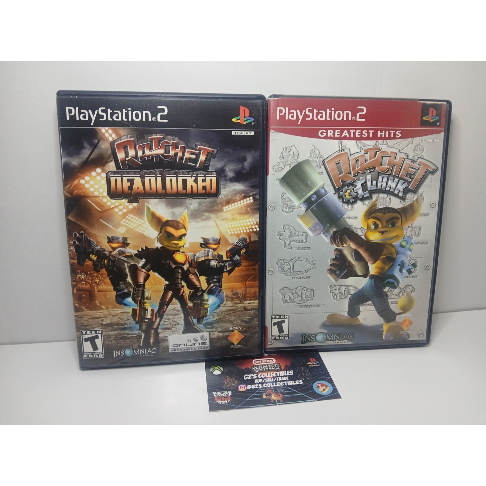 RATCHET & CLANK DEADLOCKED + RATCHET & CLANK SONY PS2 TESTED WORKING