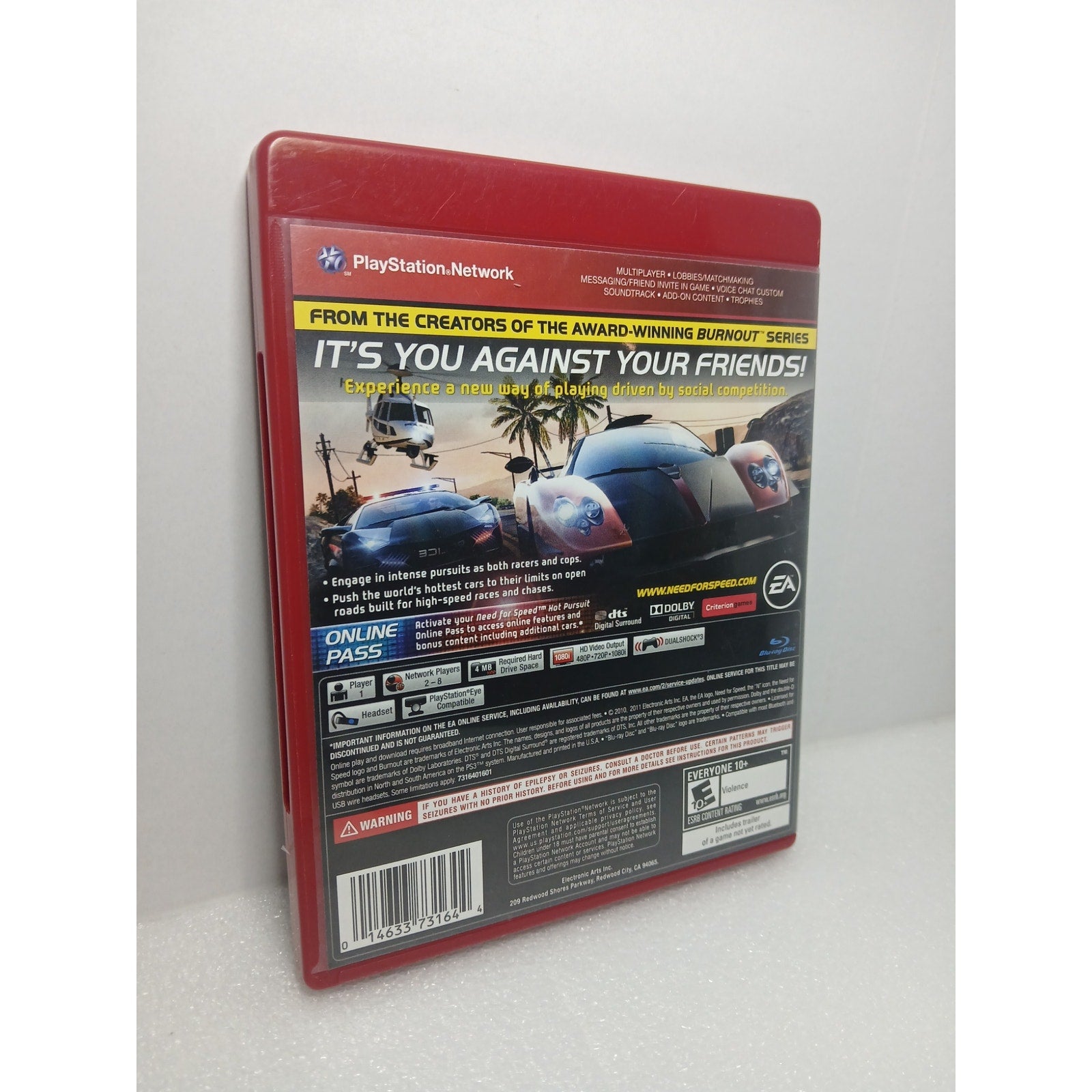 NEED FOR SPEED HOT PURSUIT CIB SONY PS3 GAME TESTED WORKING