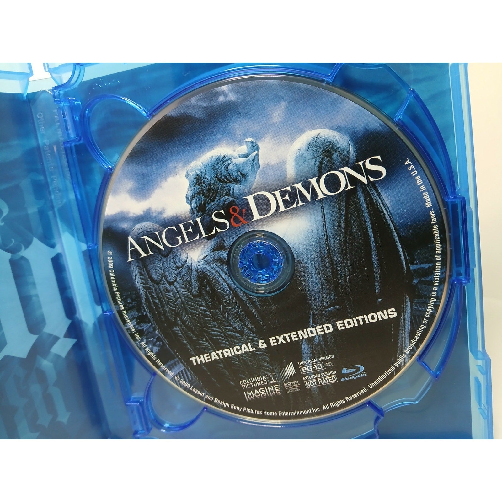 ANGELS AND DEMONS TOM HANKS 3 DISC BLU RAY/DIGITAL MOVIE CLEANED* TESTED WORKING