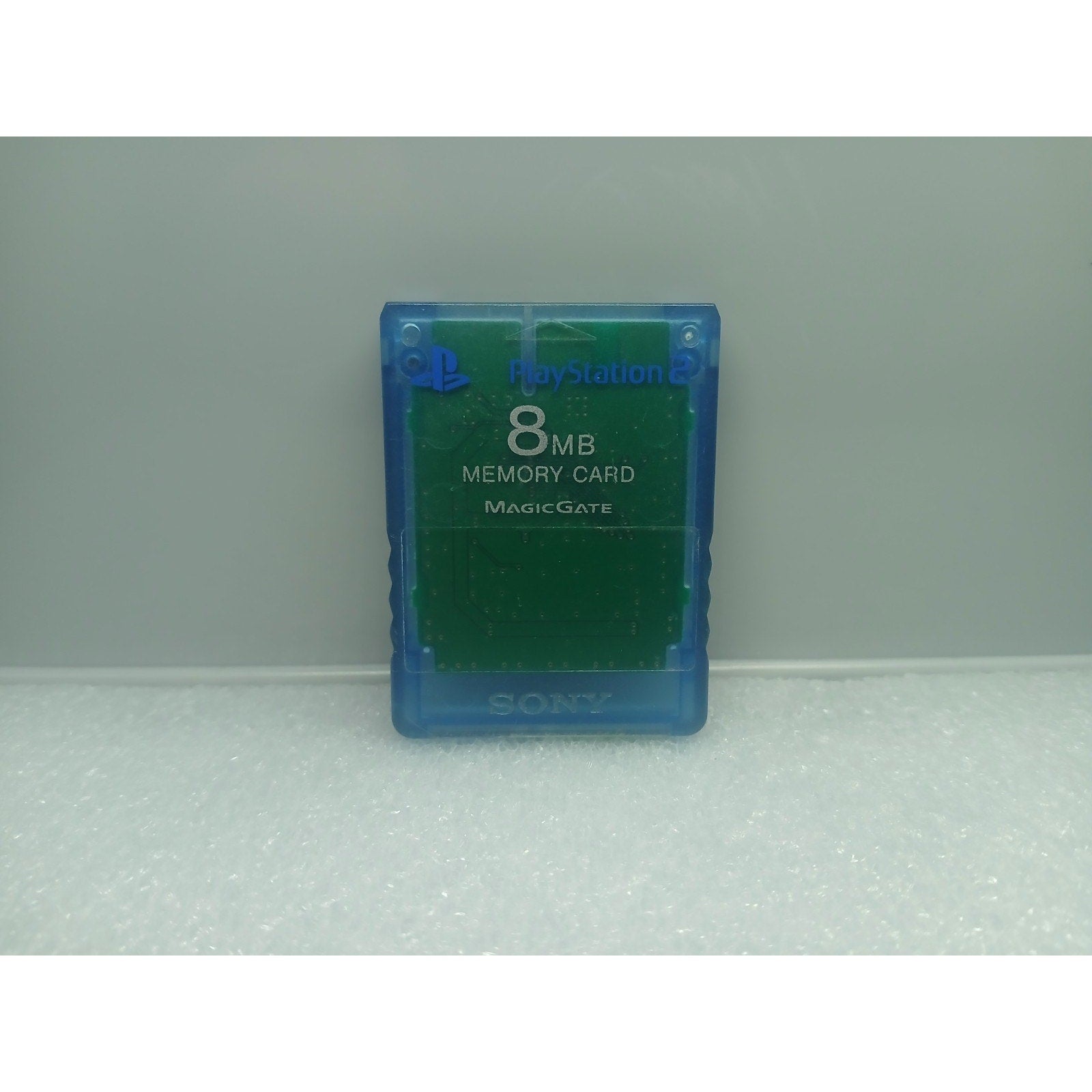 SONY PS2 OG TRANSLUCENT BLUE MAGIC GATE 8MB MEMORY CARD OEM TESTED