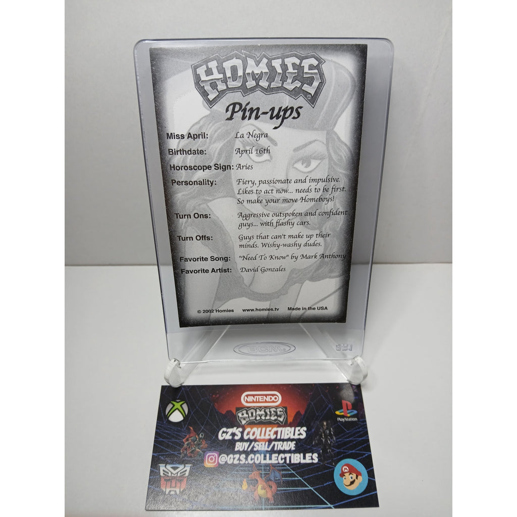 VINTAGE 2002 PINUPS LA NEGRA HOMIES GONZALES GRAPHICS HOLOGRAPHIC STICKER DECAL