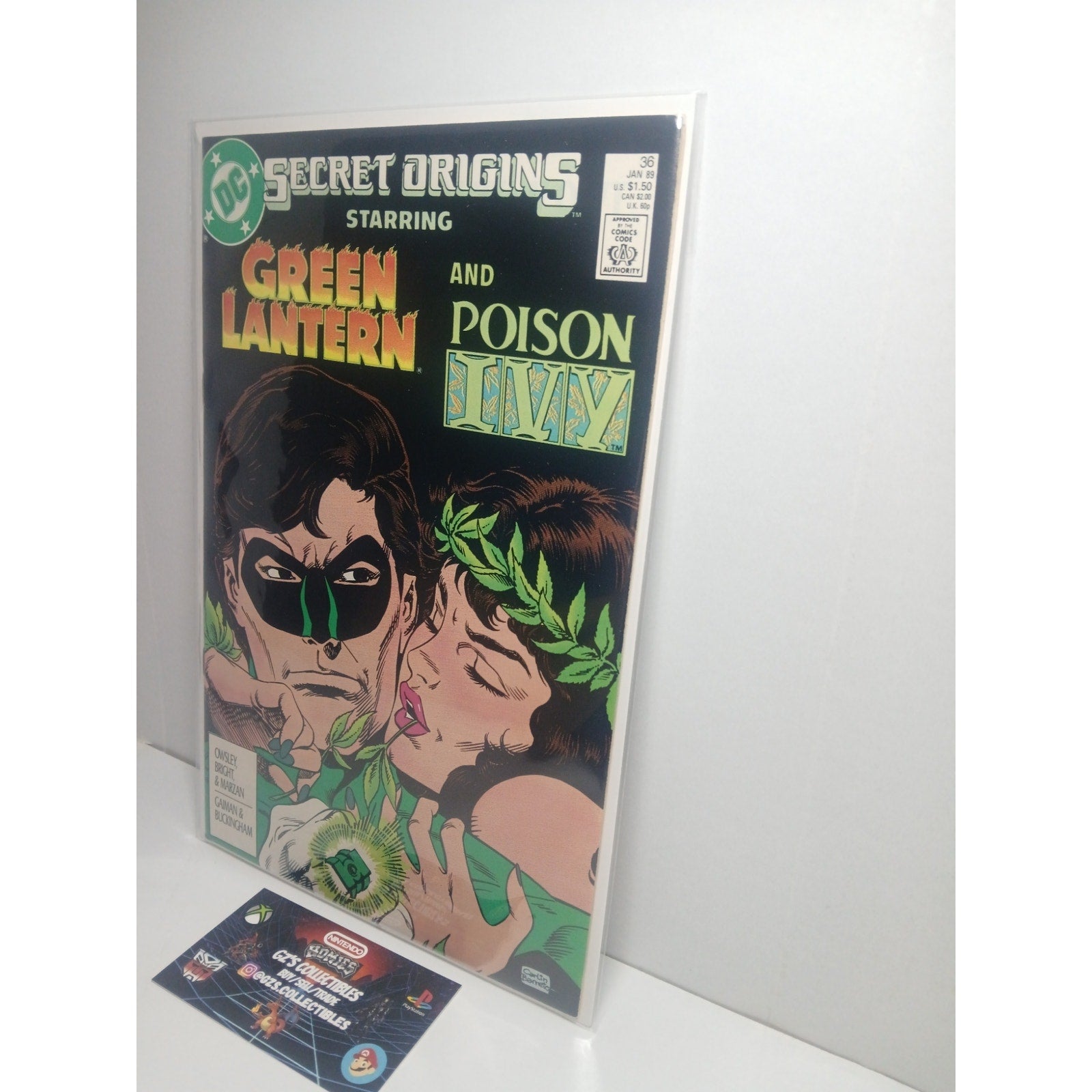 GREEN LANTERN POISON IVY SECRET ORIGINS #36 1989 DC COMICS NEW BAG/BOARD