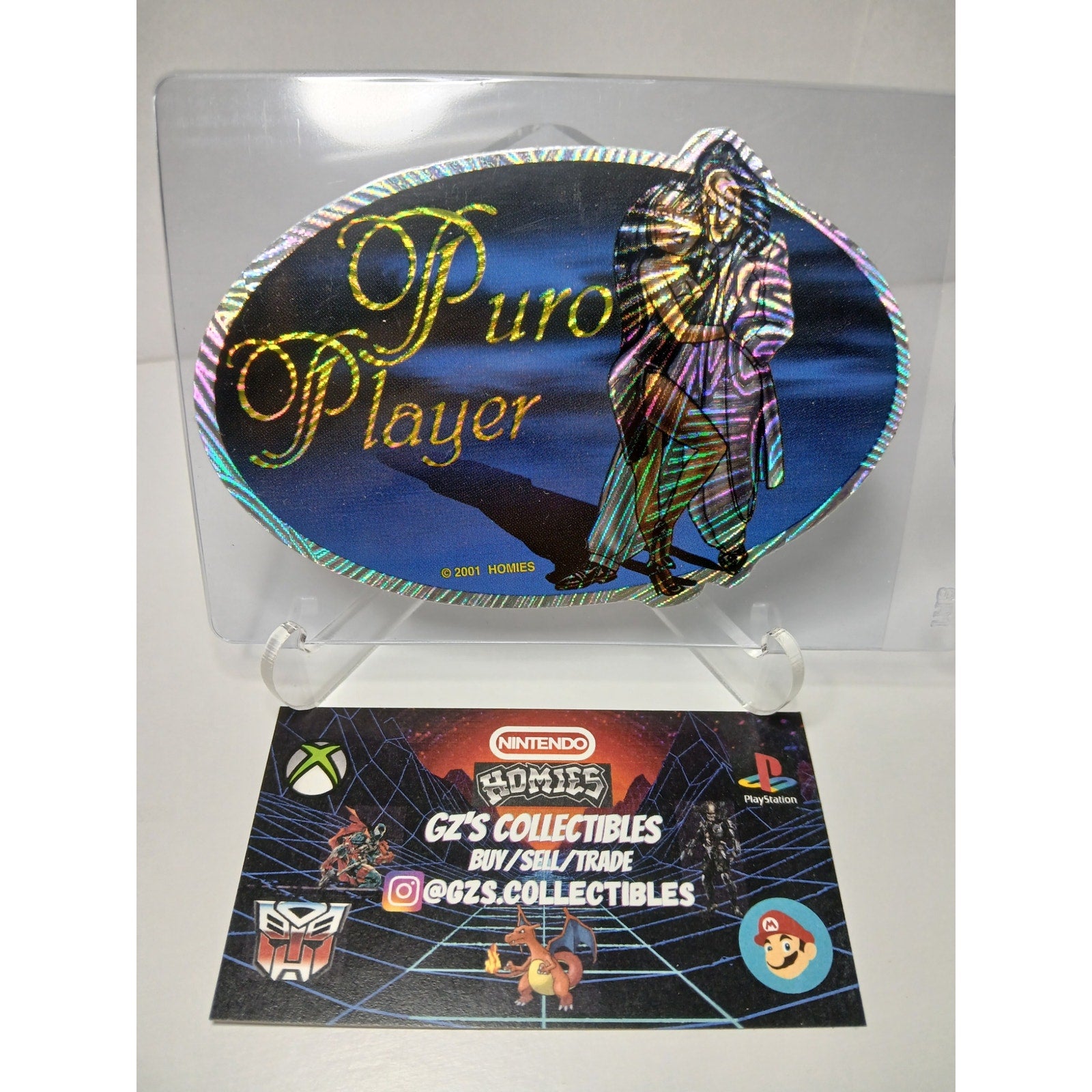 VINTAGE 2001 PURO PLAYEROVALS HOMIES GONZALES GRAPHICS HOLOGRAPHIC STICKER