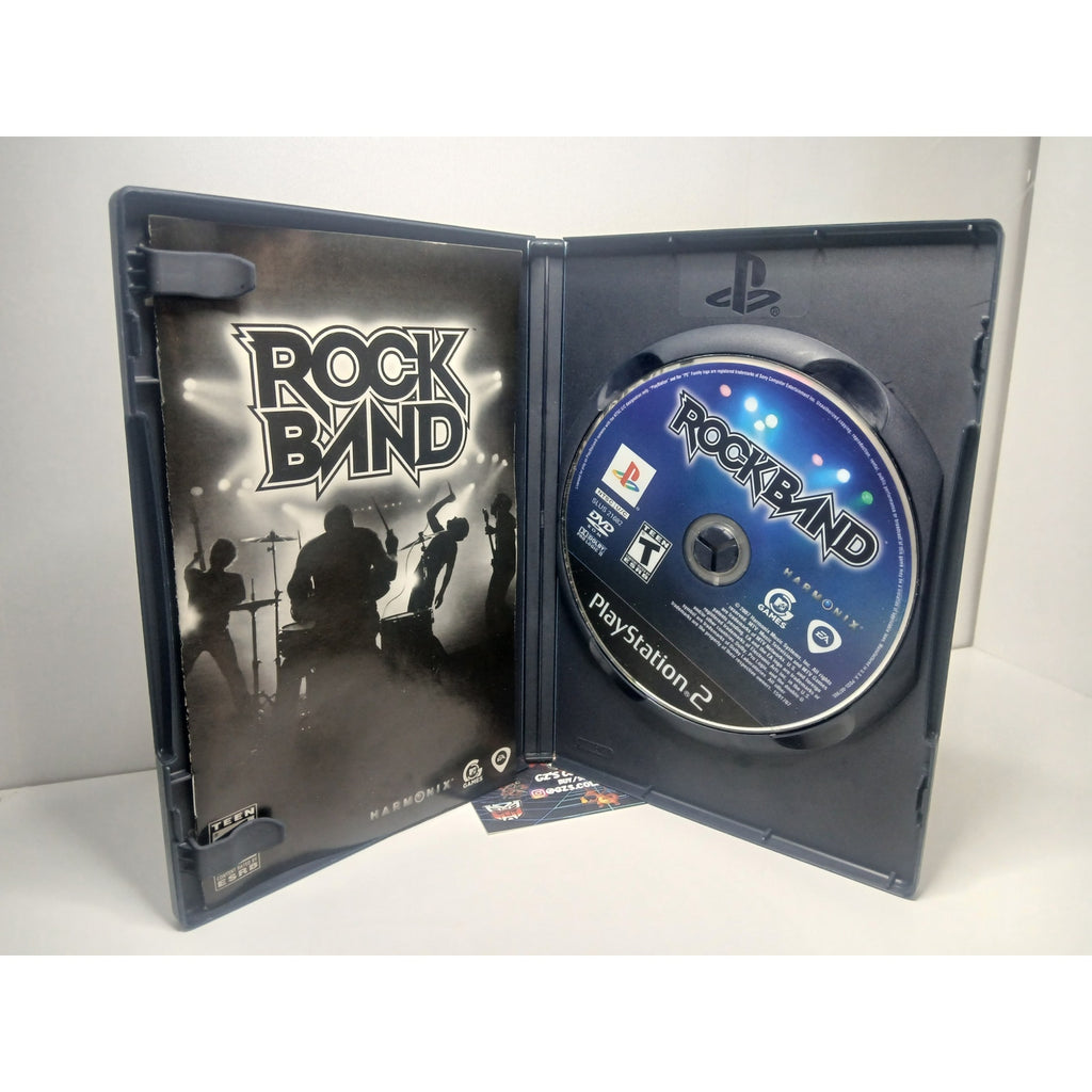 ROCK BAND & ROCK BAND TRACK PACK CIB W/ MICROPHONE SONY PS2 TESTED WORKING