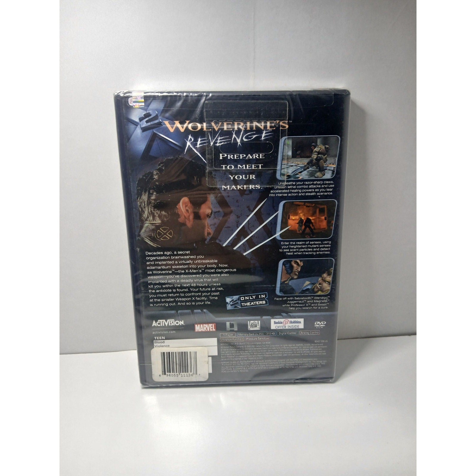 ✅ SONY PS2 X2 WOLVERINES REVENGE BLACK LABEL NEW FACTORY SEALED US VERSION ✅