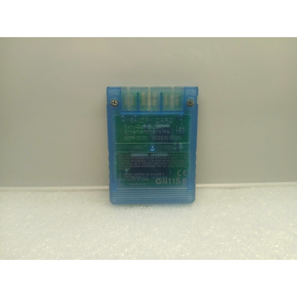 SONY PS2 OG TRANSLUCENT BLUE MAGIC GATE 8MB MEMORY CARD OEM TESTED