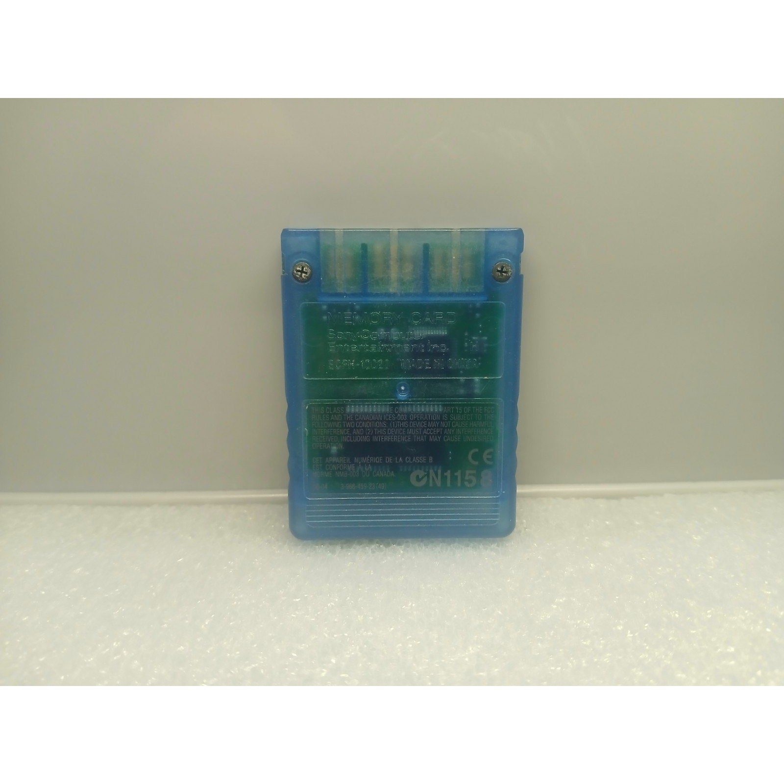 SONY PS2 OG TRANSLUCENT BLUE MAGIC GATE 8MB MEMORY CARD OEM TESTED
