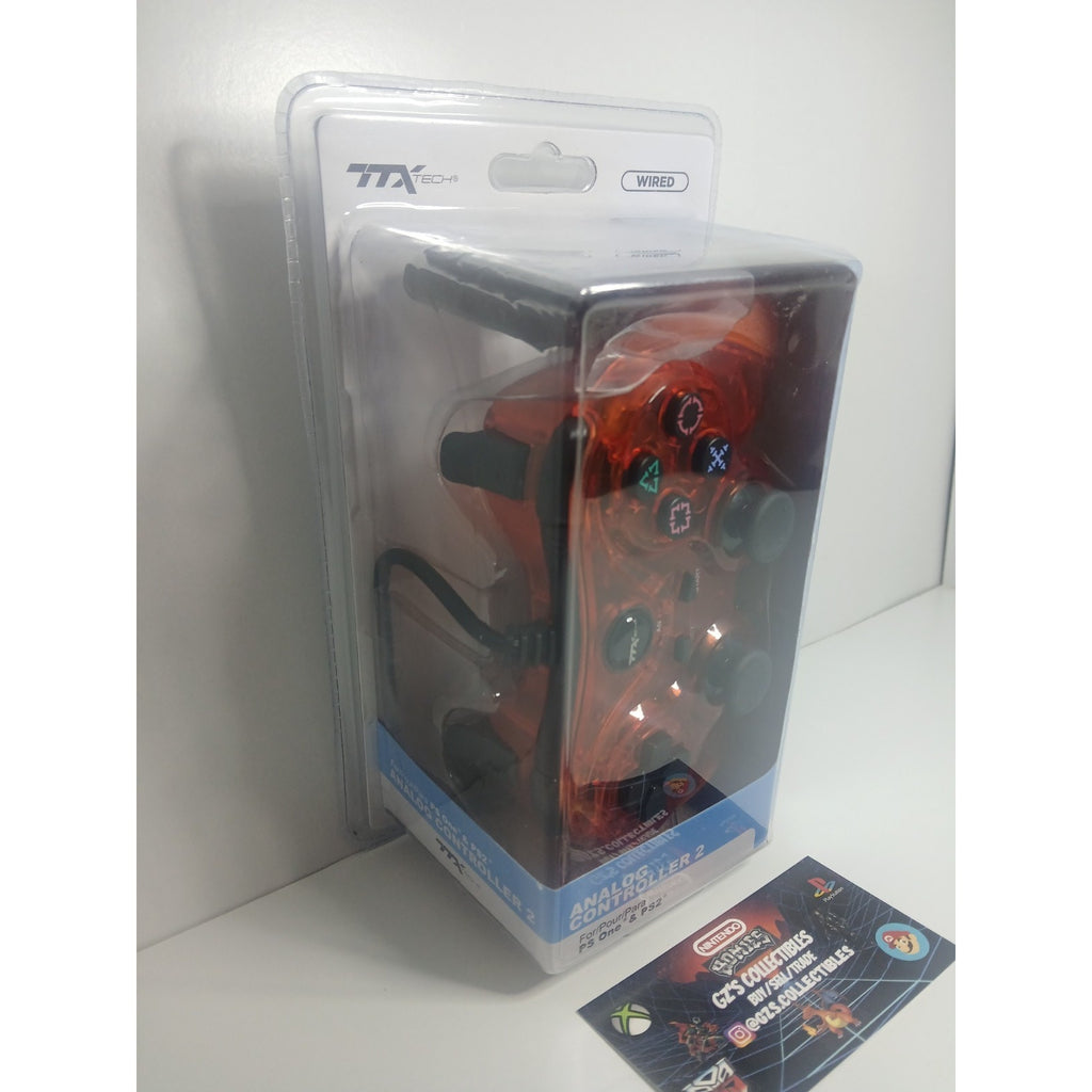 ✅ SONY PS2 TTX RED TRANSLUCENT ANALOG CONTROLLER NEW SEALED
