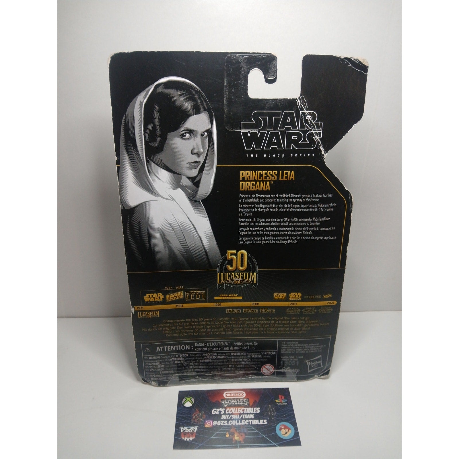 STAR WARS THE BLACK SERIES PRINCESS LEIA LUCAS 50TH NEW