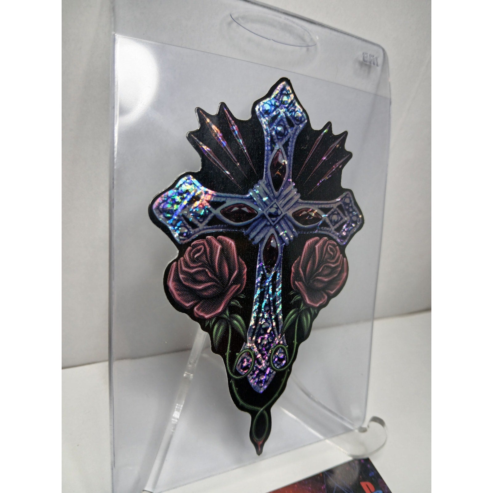 VINTAGE 2001 CROSS HOMIES GONZALES GRAPHICS HOLOGRAPHIC STICKER DECAL