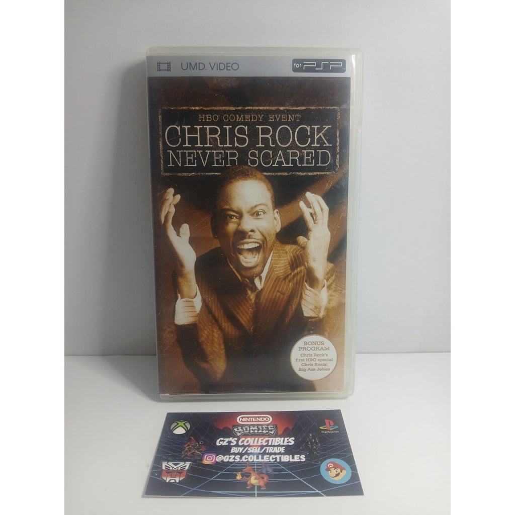 ✅ SONY PSP CHRIS ROCK NEVER SCARED CIB UMD MOVIE TESTED WORKING MINT