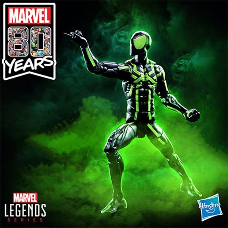 BIG TIME SPIDER-MAN GREEN 80 MARVEL LEGENDS NIB CIB (OPEN)