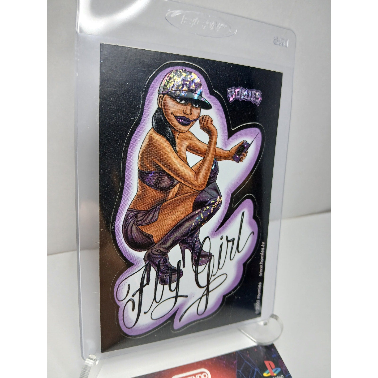 VINTAGE 2002 PINUPS FLYGIRL HOMIES GONZALES GRAPHICS HOLOGRAPHIC STICKER DECAL