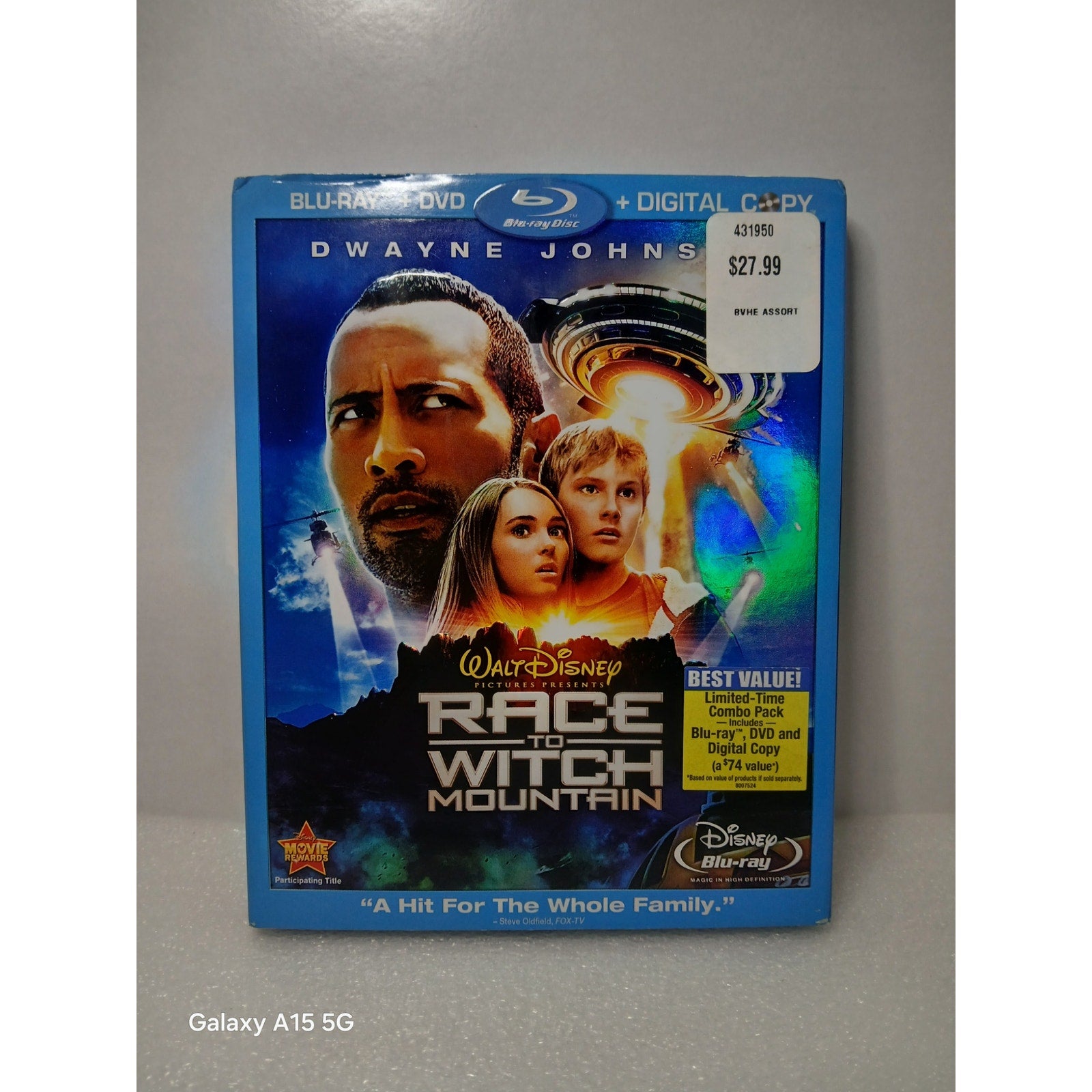 DISNEY RACE TO WITCH MOUNTAIN CIB W/ SLEEVE BLU RAY/DVD MOVIE CLEANED TESTED