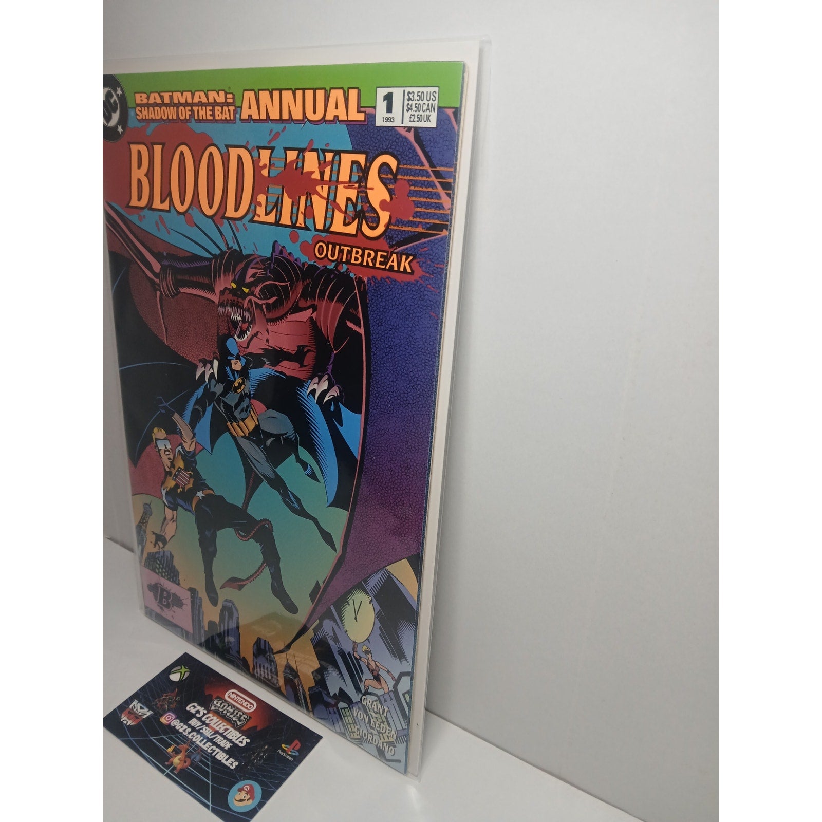 BATMAN SHADOW OF THE BAT BLOODLINES 1993 DC COMICS NEW BAG/BOARD
