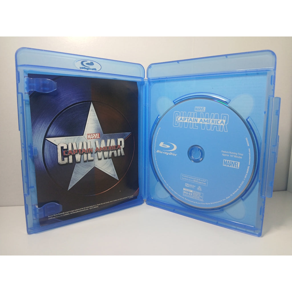 CAPTAIN AMERICA CIVIL WAR MARVEL BLU RAY MOVIE CLEANED* TESTED WORKING