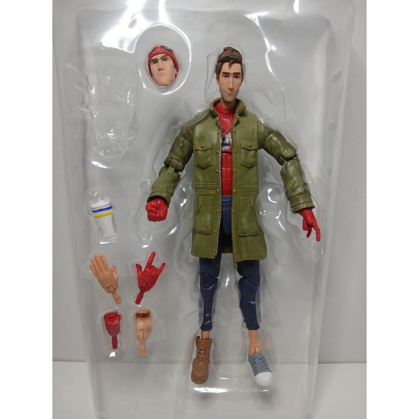 SPIDER VERSE PETER B PARKER MARVEL LEGENDS FIGURE MINT W/ BOX (OPEN) NO BAF