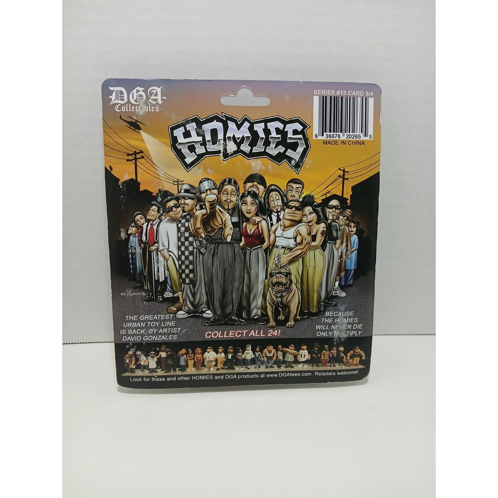 HOMIES SERIES 13 BLISTER CARD SIGNED BY DAVID GONZALES CREATOR OF HOMIES NEW