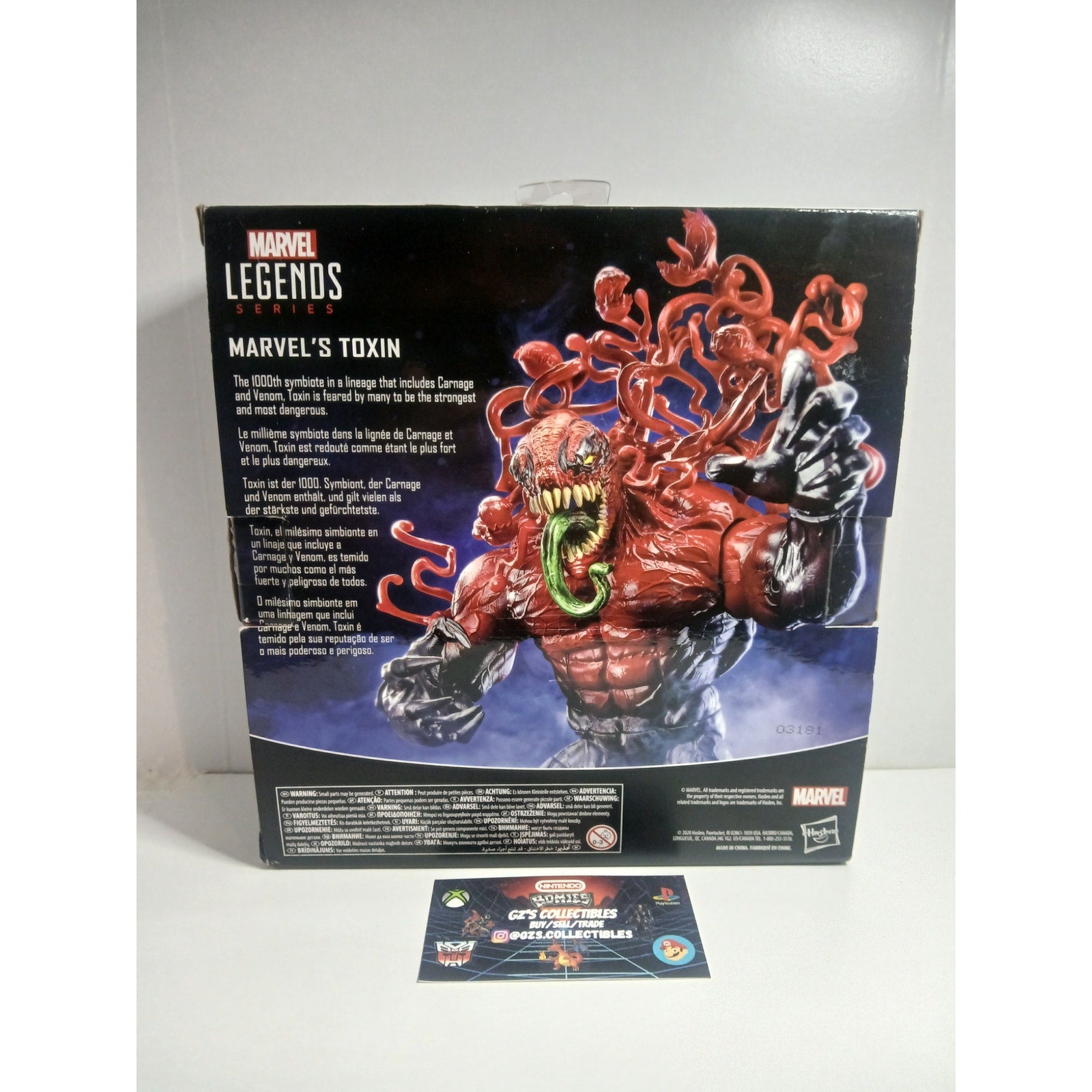 MARVELS VENOM TOXIN HASBRO ACTION FIGURE MARVEL LEGENDS MINT IN BOX (OPEN)