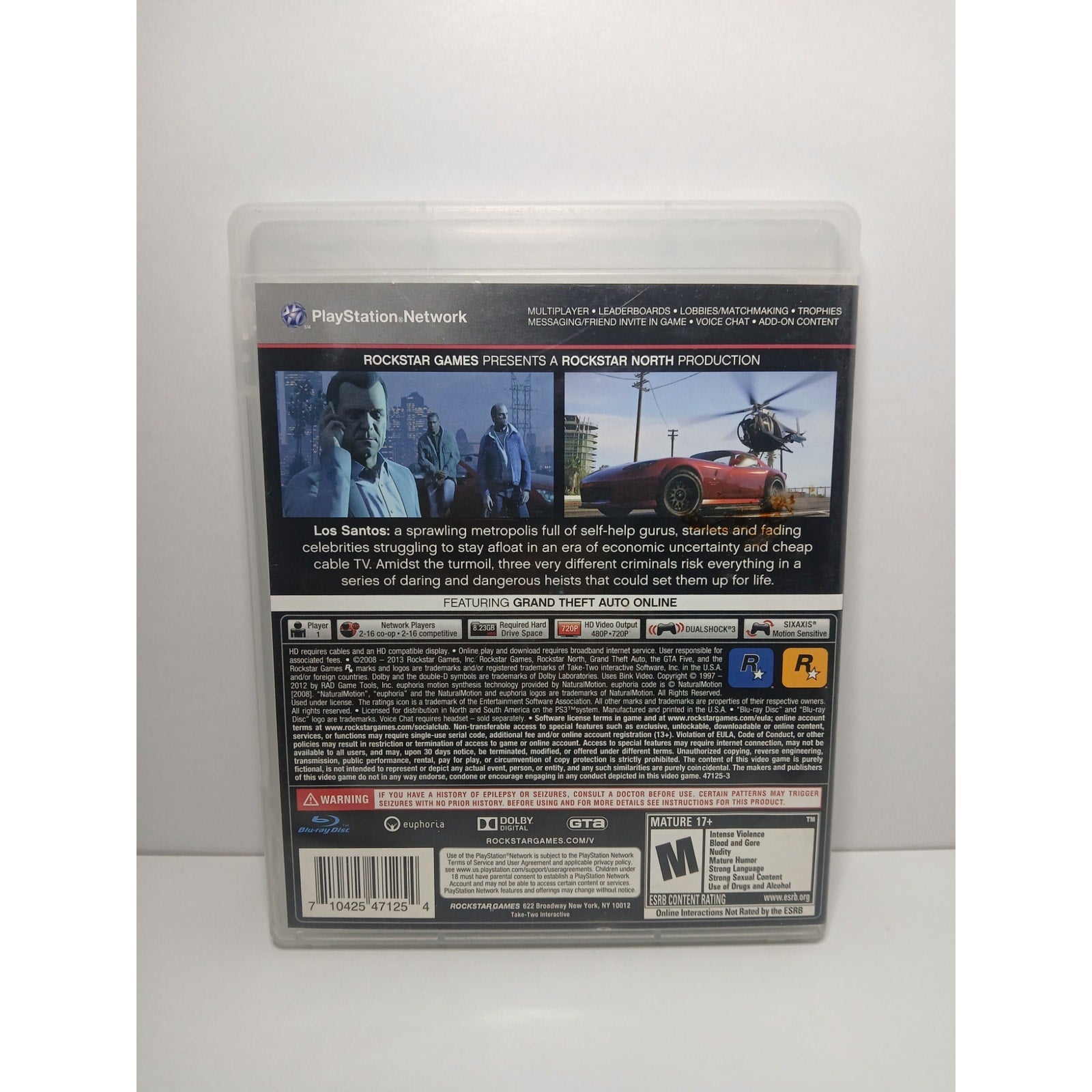 ROCKSTAR GTA V CIB SONY PS3 GAME TESTED WORKING