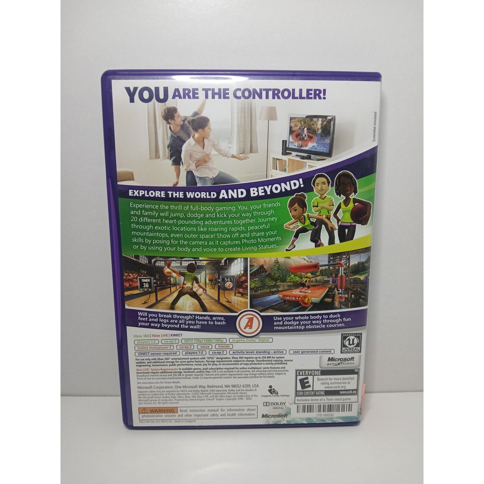 KINECT ADVENTURES CIB ALL INSERTS XBOX 360 GAME TESTED WORKING