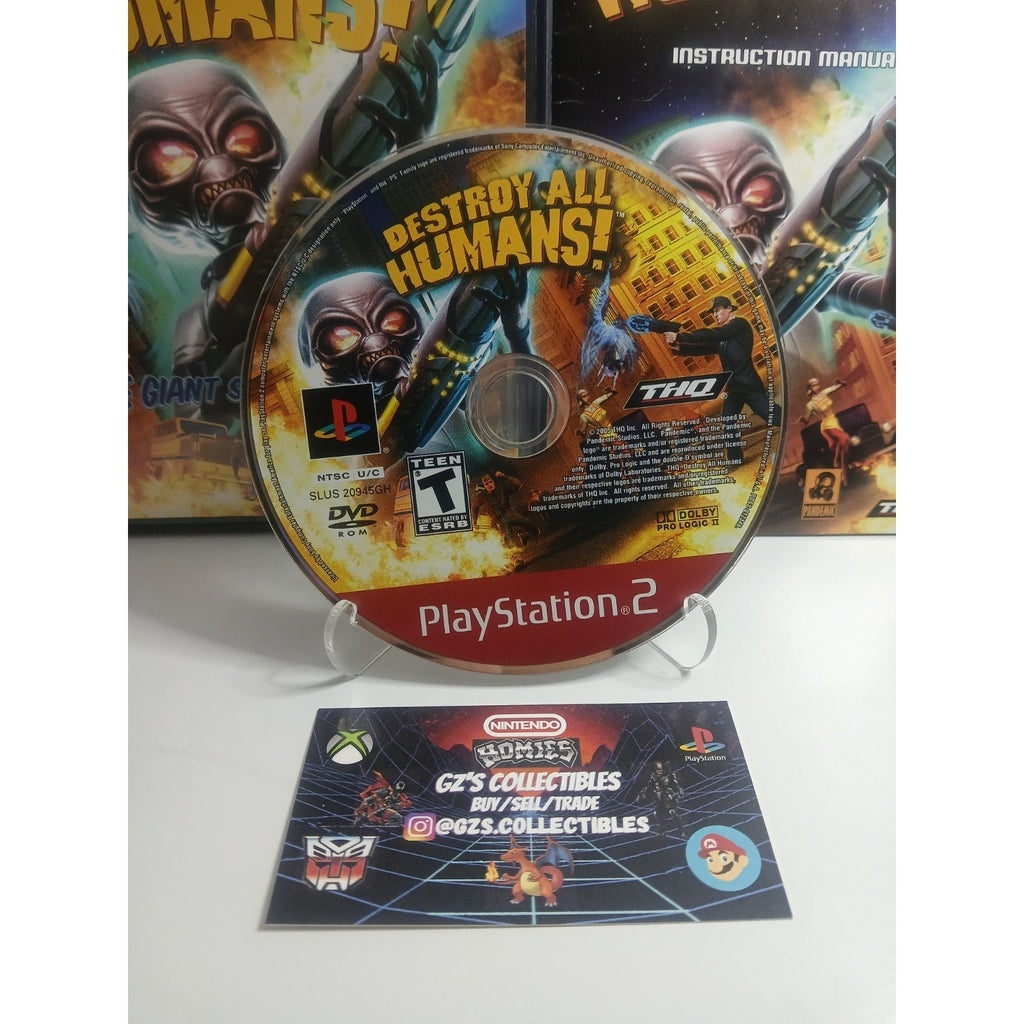 ✅ SONY PS2 DESTROY ALL HUMANS! CIB TESTED WORKING MINT
