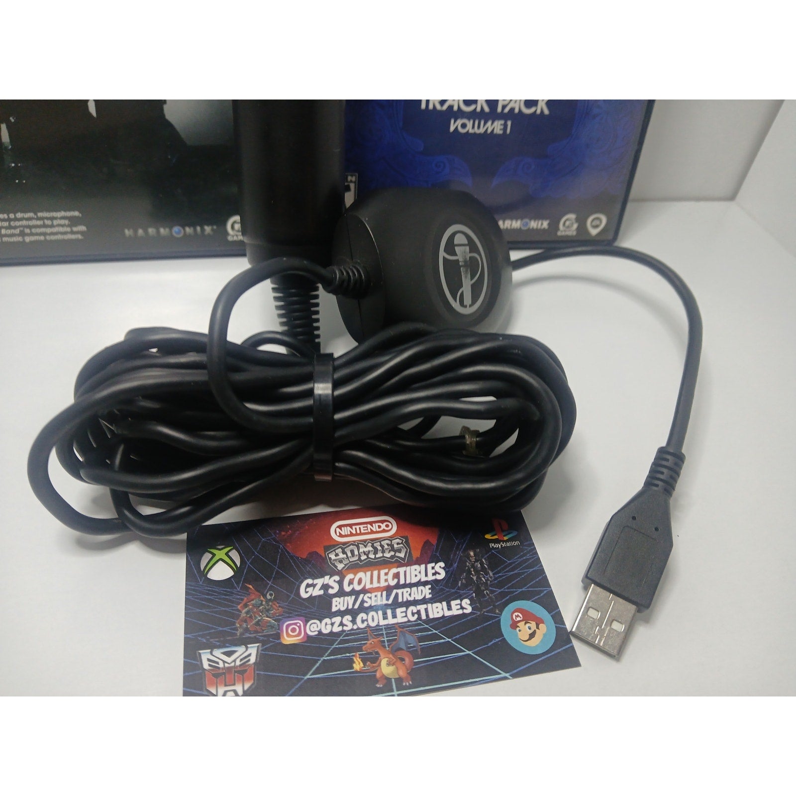 ROCK BAND & ROCK BAND TRACK PACK CIB W/ MICROPHONE SONY PS2 TESTED WORKING