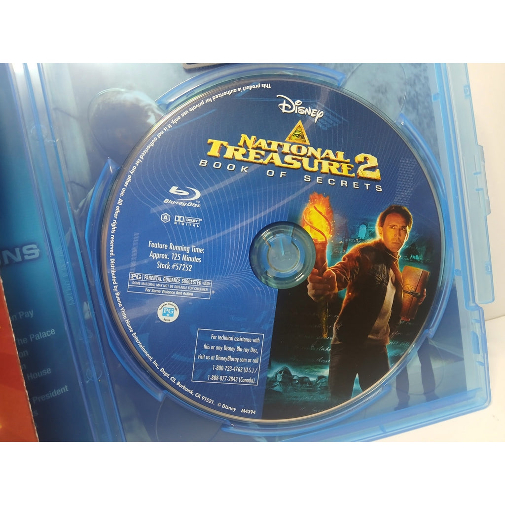 NATIONAL TREASURE 2 BOOK OF SECRETS BLU RAY MOVIE CLEANED* TESTED WORKING